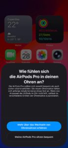 Apple AirPods Pro 3 Systemeinstellungen
