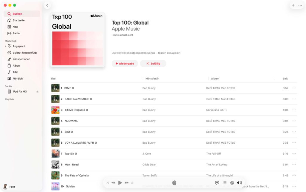 Apple Music Global Top 100 Feb26