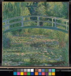 Claude Monet, 1840 – 1926, The Water-Lily Pond, 1899 Oil on canvas, 88.3 × 93.1 cm Bought, 1927 ©The National Gallery, London. All rights reserved.