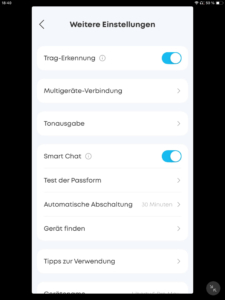 Einstellungen_Soundcore App