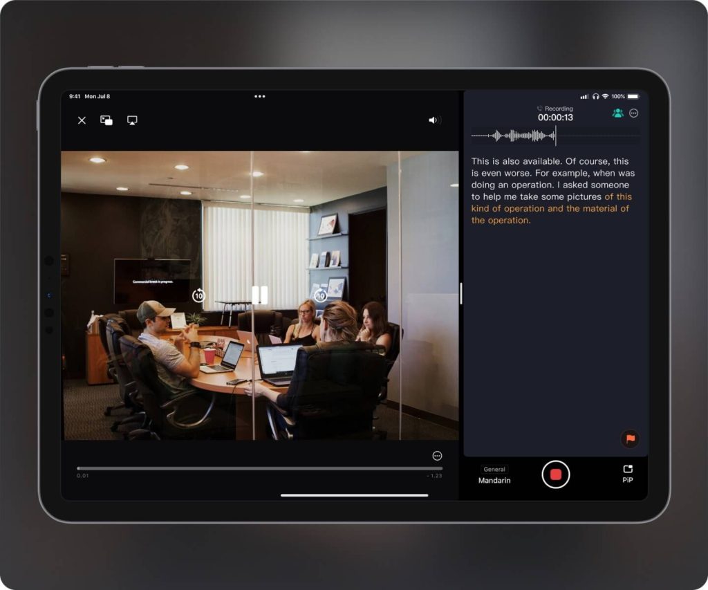 Viaim RecDot im Meeting: Die KI erkennt Sprecher, erstellt Transkripte samt Zusammenfassung und To-do-Listen – ideal für Vorlesungen und Besprechungen
