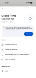 Google Home Speaker App