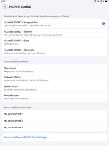Huawei FreeBuds Pro 5 Klangregelung I_Huawei Audio Connect App