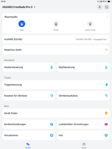 Huawei FreeBuds Pro 5 Startseite II_Huawei Audio Connect App