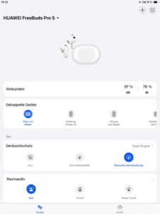 Huawei FreeBuds Pro 5 Startseite I_Huawei Audio Connect App