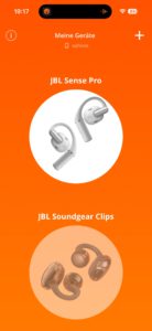 JBL Sense Pro App