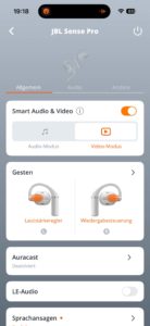 JBL Sense Pro App