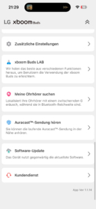 LG xboom Buds Plus App