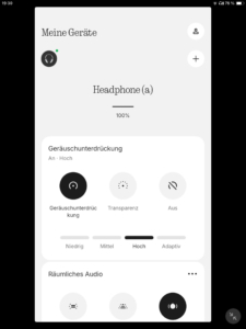 Nothing Headphone (a) Geraeuschkontrolle I_Nothing X App