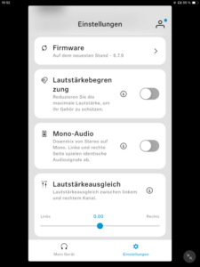Sennheiser RS 275 App Einstellungen I_Hoerer
