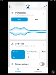 Sennheiser RS 275 App Startseite II_Hoerer
