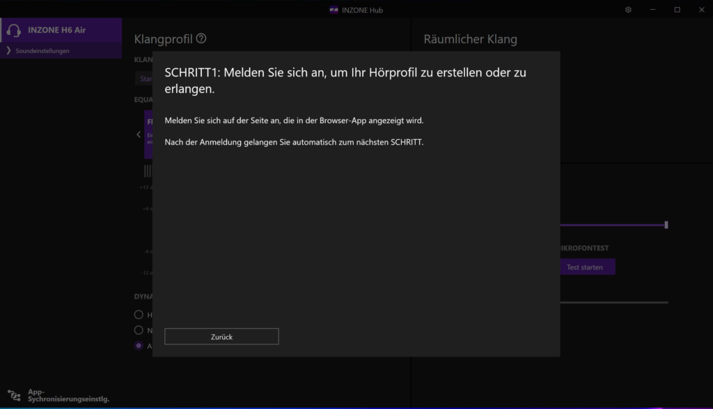 Sony Inzone H6 Air INZONE HUB