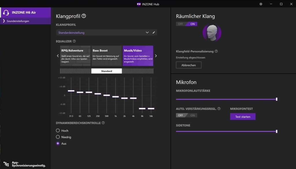 Sony Inzone H6 Air INZONE HUB