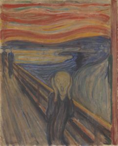 The Scream, 1893, Edvard Munch, Credit: Børre Høstland from Nasjonalmuseet, licensed under CC BY 4.0