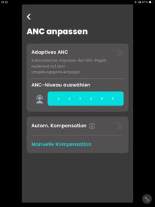 Umgebungskontrolle I_AKG Headphones App