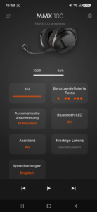 beyerdynamic MMX 100 wireless App